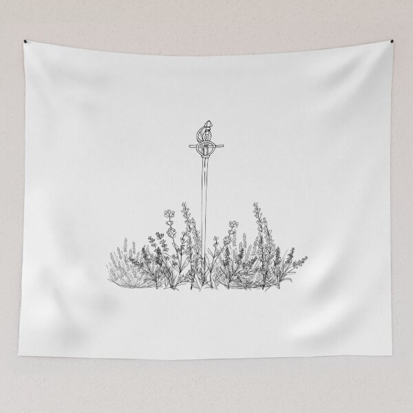 Item preview, Sword in Lavender Lesbian Line Art designed and sold by Pink Ribbon.