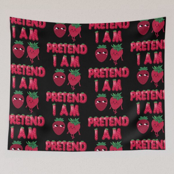 Item preview, Pretend I am Strawberry on Black  designed and sold by LoloTrends.