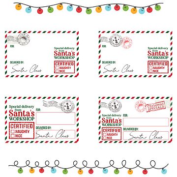 Christmas Mailing Label from Santa's Workshop (2 of 4) Sticker for Sale by  LDTreasures