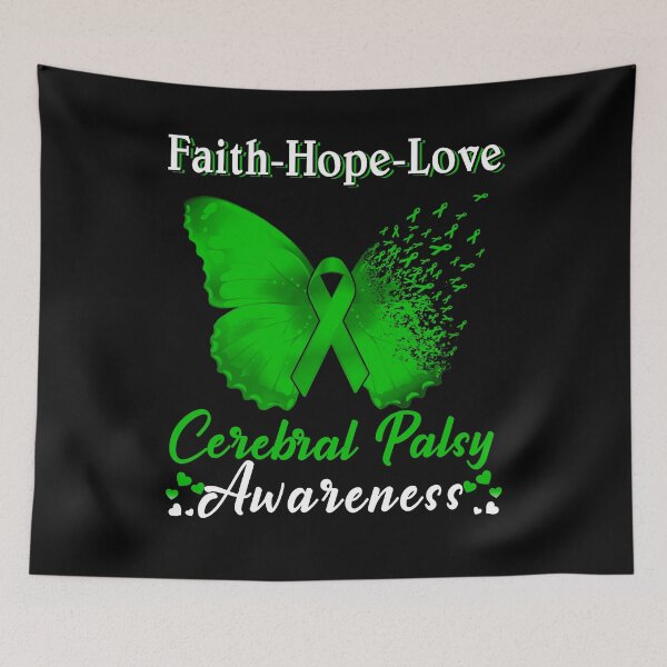 Item preview, Faith Hope Love Butterfly Cerebral Palsy Awareness designed and sold by Gillosina.