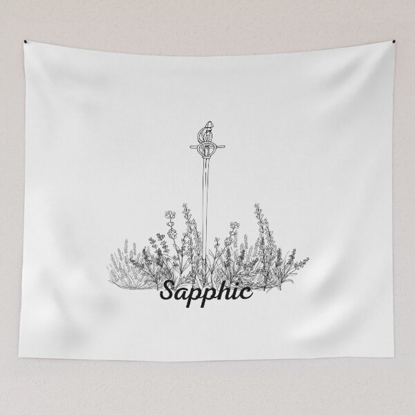Item preview, Sword in Lavender Sapphic Line Art designed and sold by Pink Ribbon.