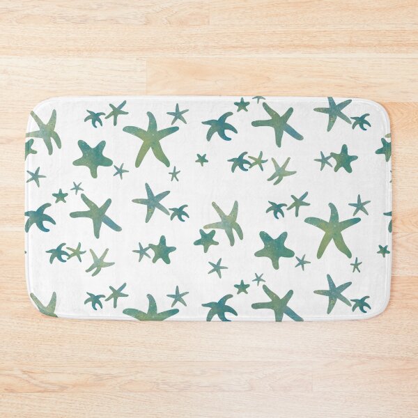 Item preview, Starfish watercolor silhouette blue and greens designed and sold by Krista Robertson.