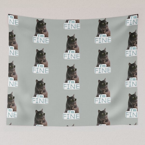 Item preview, I’m fine  designed and sold by CatwithSpecs.