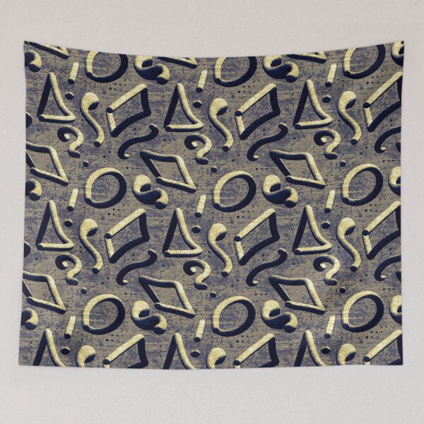 Item preview, geometric shapes on a dark background designed and sold by Olha Volokhova.