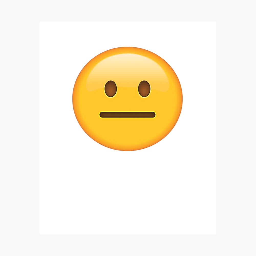 Neutral Face Emoji Poster for Sale by PrintPress | Redbubble