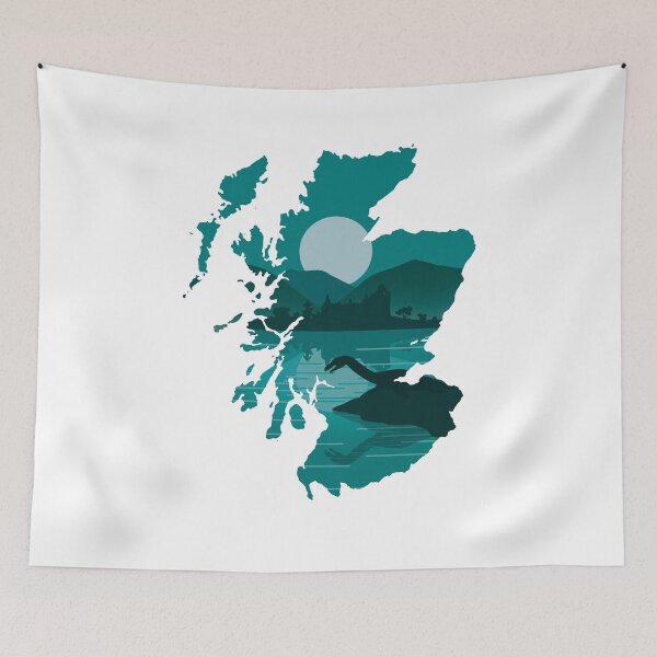 Item preview, Scotland map and landscape designed and sold by landscapeworlds.