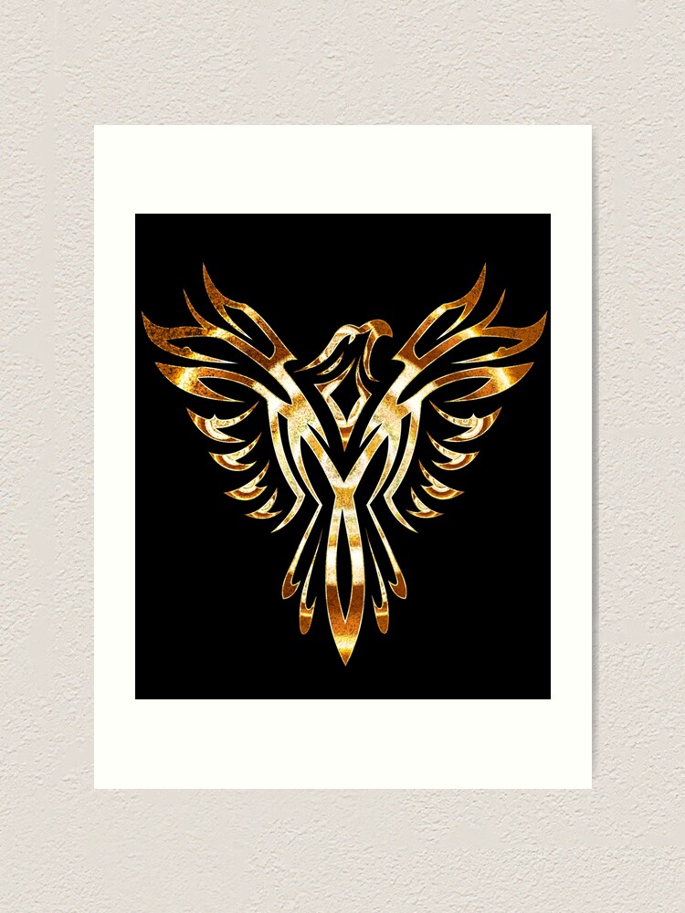 Gold Rising Phoenix | Art Print