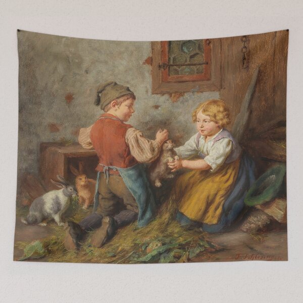 Item preview, Good Friends | Felix Schlesinger | 1900 Wholesome German Art designed and sold by CJET.