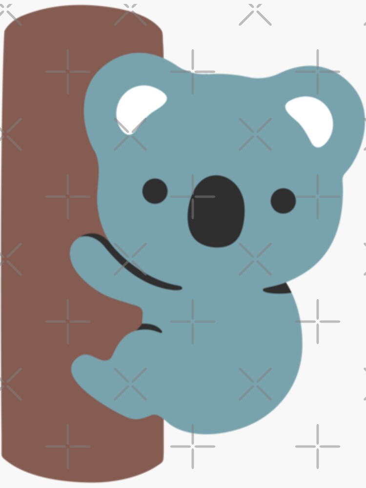 "Cute Koala Emoji" Sticker by PrintPress Redbubble