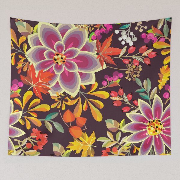 Item preview, Autumn Flowers Pattern 6 designed and sold by stylebytara.