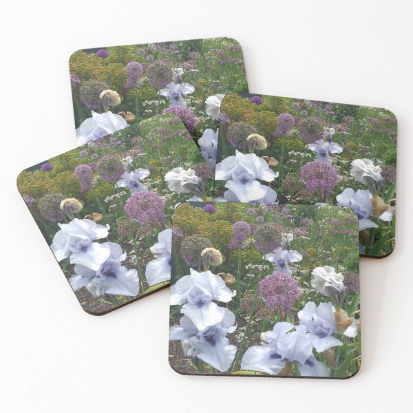 Item preview, Ice-Blue Irises and Purple Alliums designed and sold by Floral-Art.