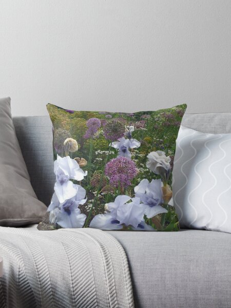 Item preview, Ice-Blue Irises and Purple Alliums designed and sold by Floral-Art.
