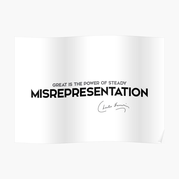misrepresentation - charles darwin Poster