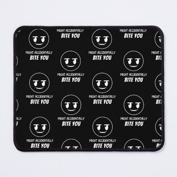Item preview, Might Accidentally Bite You Oops Funny Vampire Emoticon designed and sold by hiunlimit.
