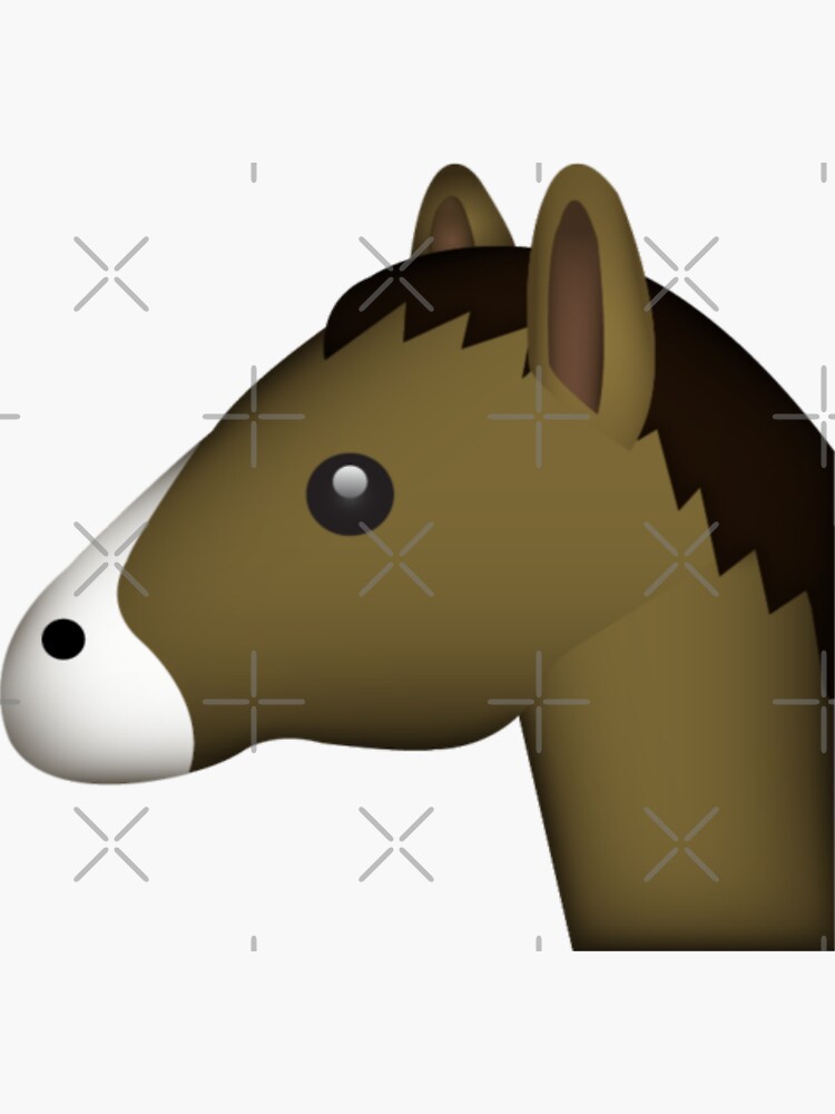 "Cute Horse Emoji" Sticker for Sale by PrintPress Redbubble