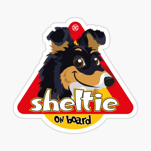Sheltie On Board - Tricolor Sticker