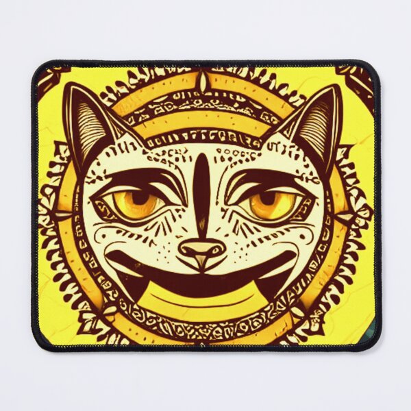 Item preview, tattoo sketch of a cat, one eye, hugging the sun designed and sold by bestoftrendy.
