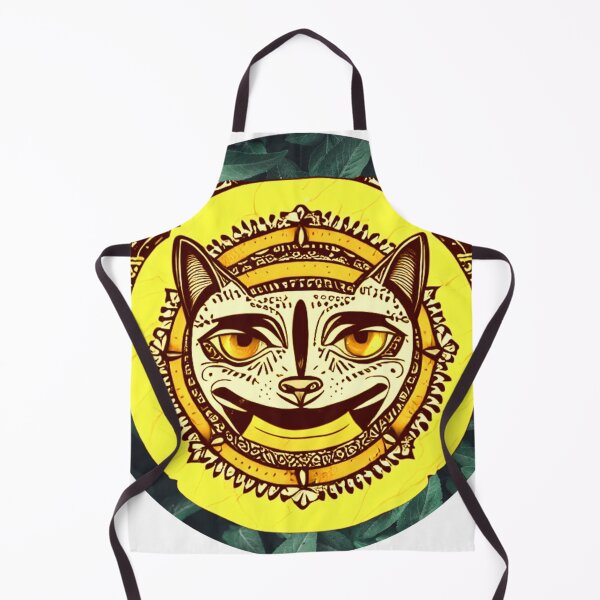 Item preview, tattoo sketch of a cat, one eye, hugging the sun designed and sold by bestoftrendy.