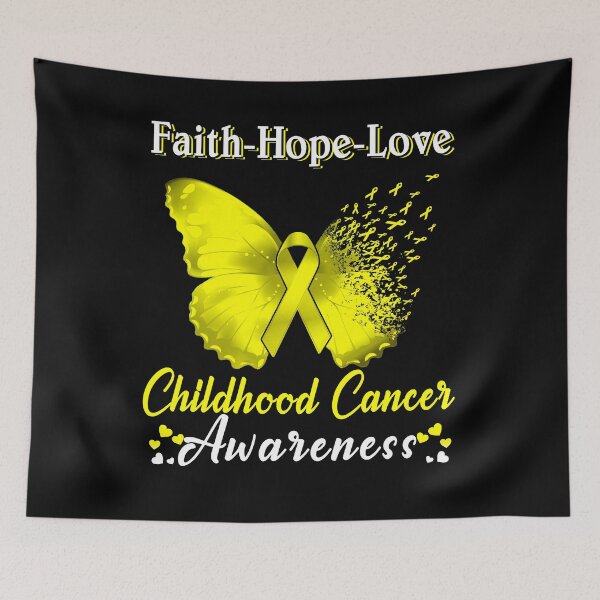 Item preview, Faith Hope Love Butterfly Childhood Cancer Awareness designed and sold by Gillosina.
