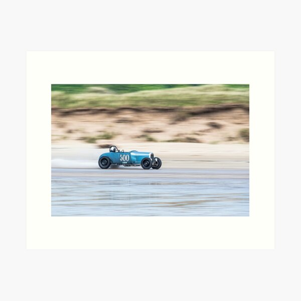 Vintage Hot Rod Association at Pendine Sands Beach Race. Car 500 in 2022 Art Print