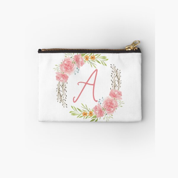 Item preview, Wreath Monogram A Floral Rose designed and sold by LaneyRyDesigns.