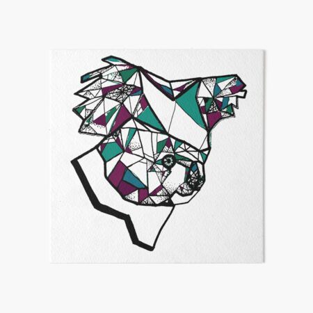 Koala Geometric Art Board Print