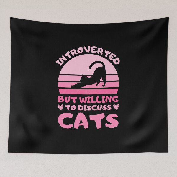 Item preview, Introverted But Willing To Discuss Cats Funny Gifts For Cat Lover Introvert designed and sold by nquestiaa.