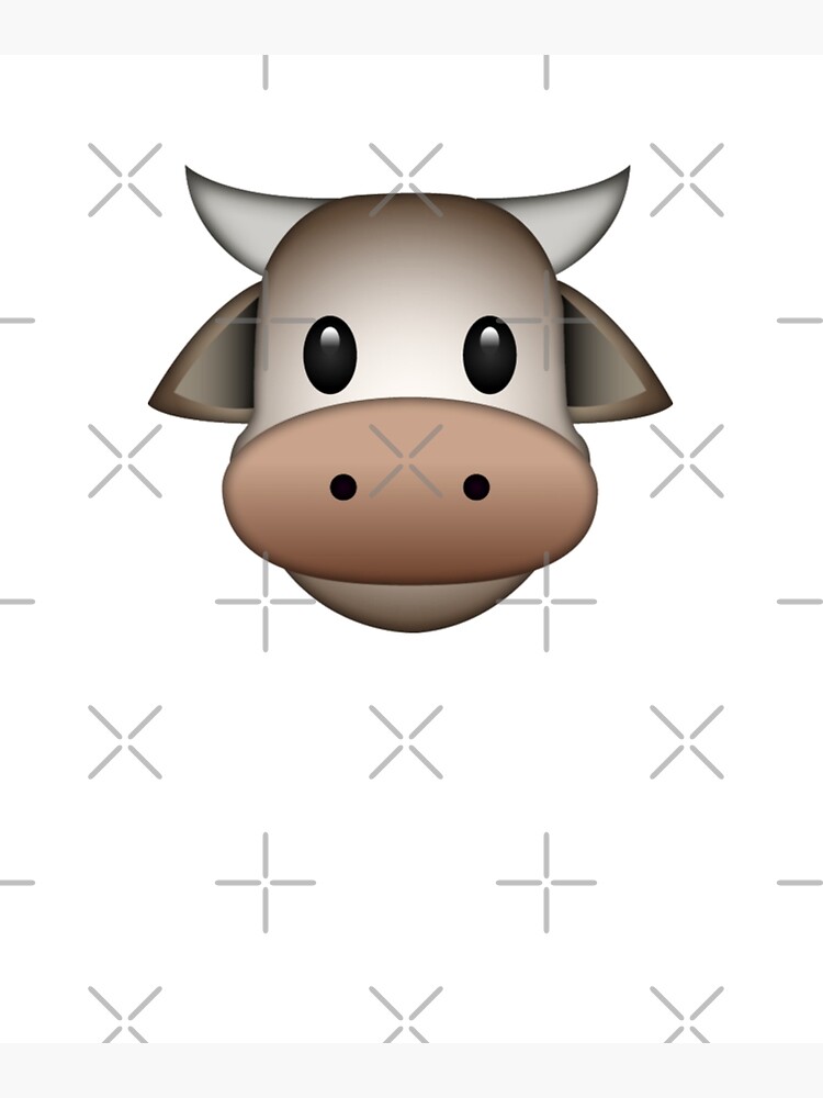 "Cute Cow Emoji" Art Print by PrintPress Redbubble