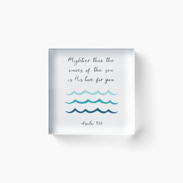 Item preview, Mightier Than The Waves Of The Sea, Psalm 93:4, Bible Verse, Christian Gift designed and sold by aenaonartwork.