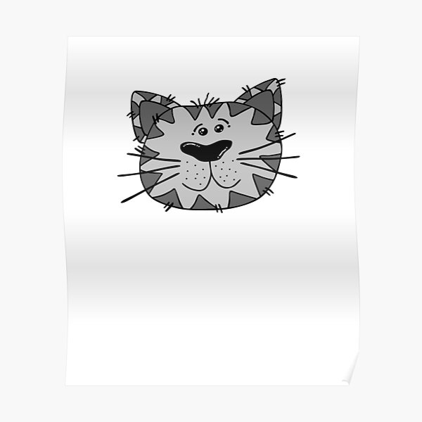 Cute Cat Emoji Poster By Printpress Redbubble