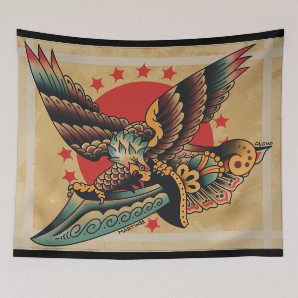 Item preview, Traditional Eagle And Dagger Print designed and sold by Aloha-Life-808.