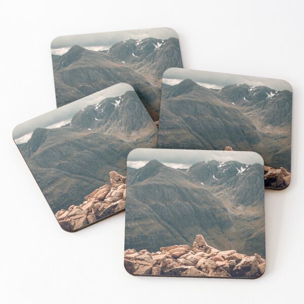 Item preview, Bidean Nam Bian Mountain View from Aonach Eagach Ridge on a Cloudy Day, Glencoe, Scottish Highlands designed and sold by BackpackTravel.