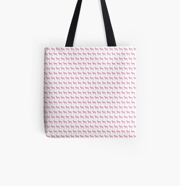 Zèbre rose, multi Tote bag doublé