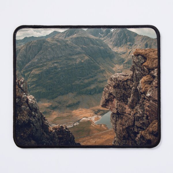 Item preview, Glencoe Valley and Mountain View from Aonach Eagach Ridge on a Cloudy Day, Glencoe, Scottish Highlands designed and sold by BackpackTravel.