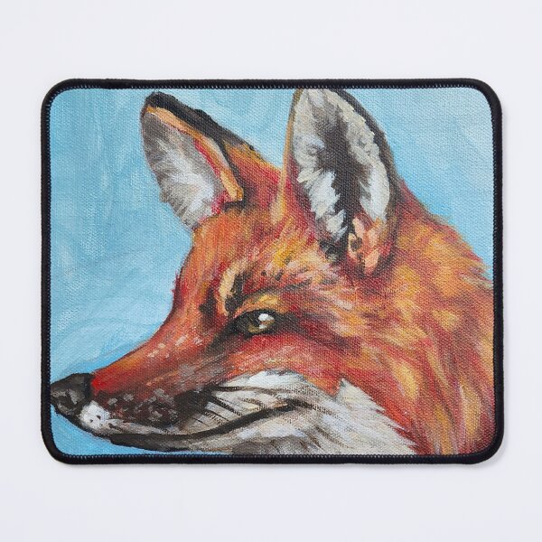 Item preview, Red Fox Portrait Side Profile with Light Blue Sky designed and sold by platosgarden.