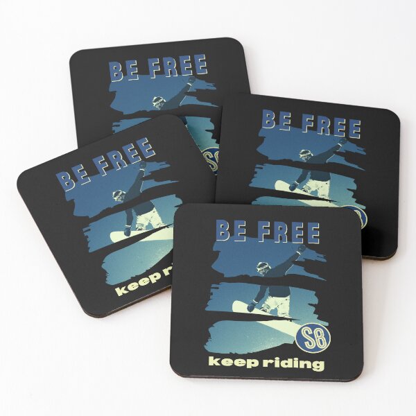Item preview, Be free and keep riding cool snowboard design designed and sold by reka88.