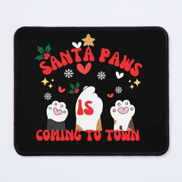Item preview, Santa paw is coming to town retro vintage merry Christmas Christmas shirt,holly jolly designed and sold by DesignsbyMona.