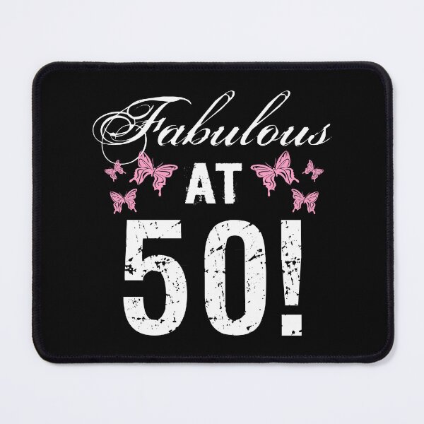 Item preview, Fabulous 50th Birthday White Pink designed and sold by thepixelgarden.