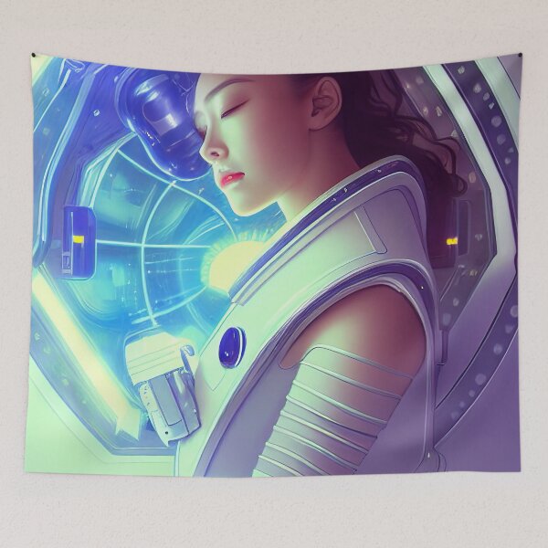 Item preview, Astronaut girl in spaceship designed and sold by Dicoart.