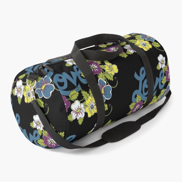 Item preview, LOVE text surrounded by multi colored pansies  designed and sold by AngelDawnDesign.