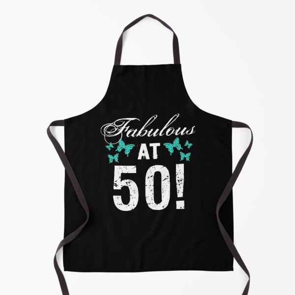Item preview, Fabulous 50th Birthday White Turquoise designed and sold by thepixelgarden.