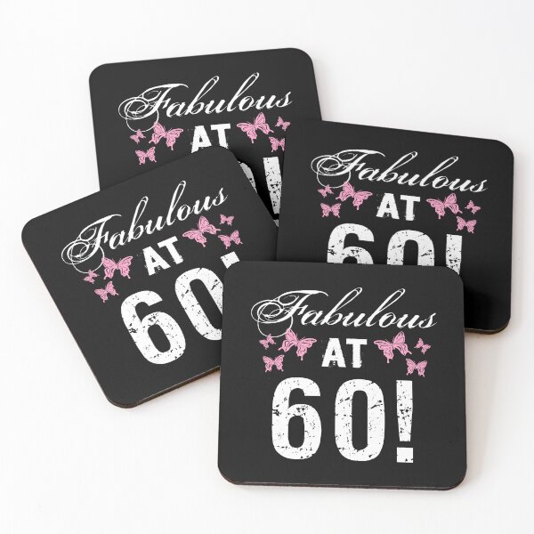 Item preview, Fabulous 60th Birthday White Pink designed and sold by thepixelgarden.