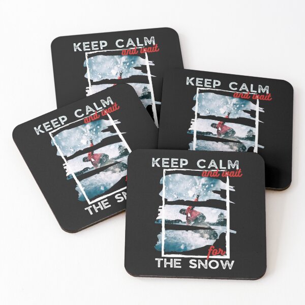 Item preview, Keep calm and wait for the snow cool snowboard design designed and sold by reka88.