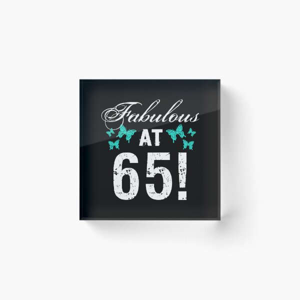 Item preview, Fabulous 65th Birthday White Turquoise designed and sold by thepixelgarden.