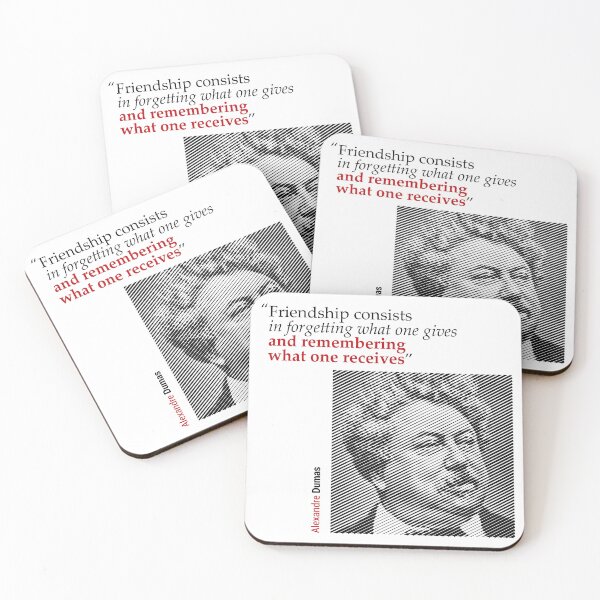 Item preview, Alexander Dumas' Portrait with a Friendship Quote designed and sold by emotica.