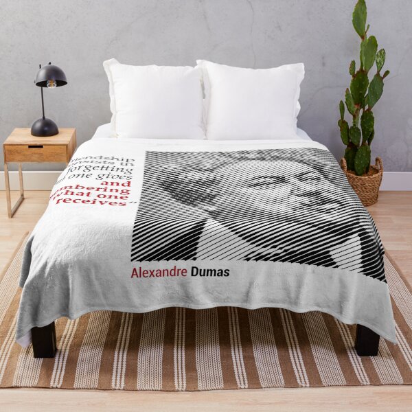 Item preview, Alexander Dumas' Portrait with a Friendship Quote designed and sold by emotica.