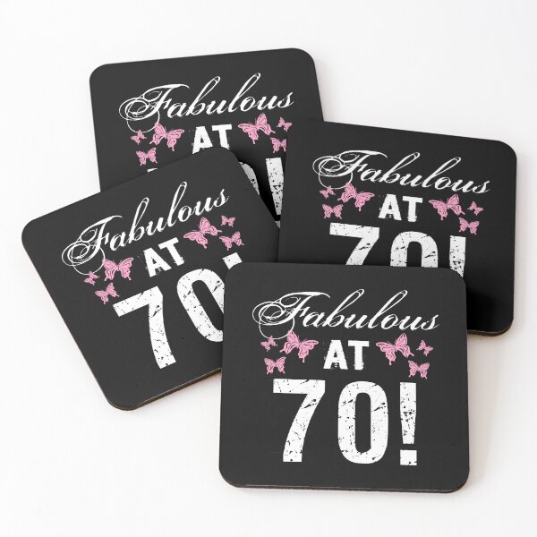 Item preview, Fabulous 70th Birthday White Pink designed and sold by thepixelgarden.