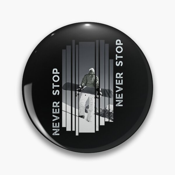 Item preview, Never stop boarding cool snowboard design designed and sold by reka88.
