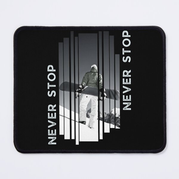 Item preview, Never stop boarding cool snowboard design designed and sold by reka88.