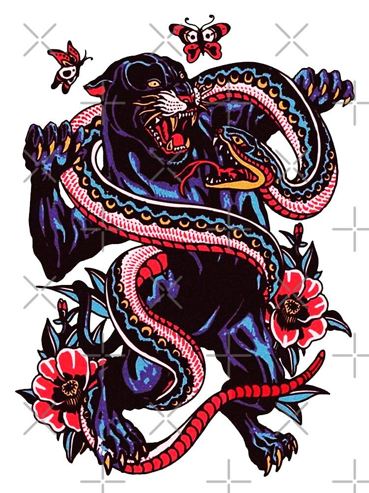 Snake And Panther Tattoo  Free Transparent PNG Clipart Images Download